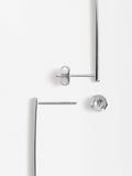Aretes Barra - Plata De Ley 925