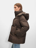 Abrigo Acolchado Con Capucha