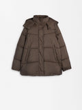 Abrigo Acolchado Con Capucha