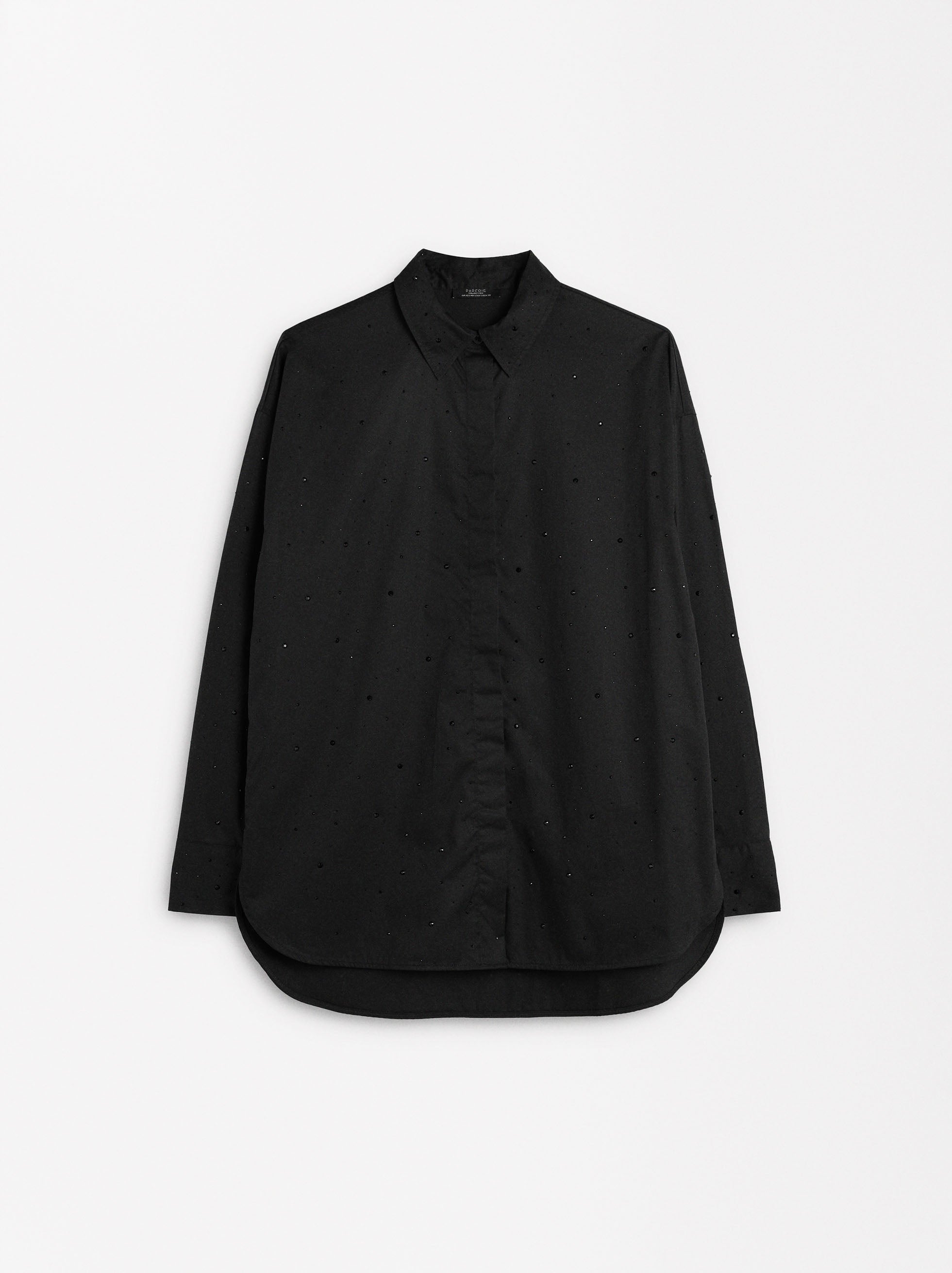 Camisa 100% Algodón Con Strass