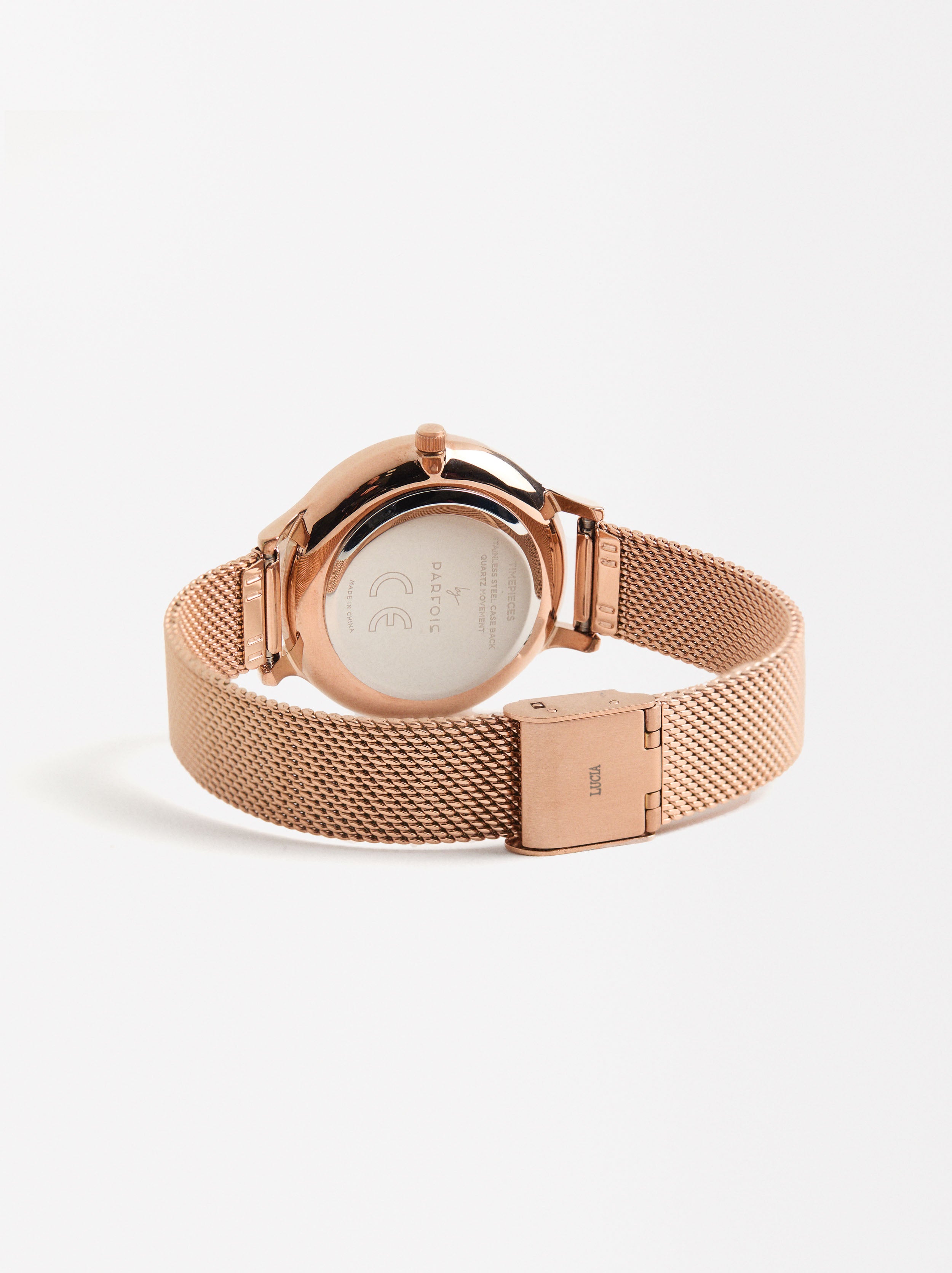 Reloj Pulsera De Malla Metálica De Acero