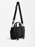 Bolso Tote De Nylon Con Colgante