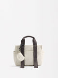 Bolso Tote De Nylon Con Colgante