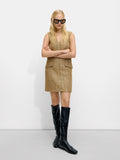 Vestido Corto Con Efecto Brillo