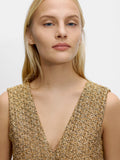 Vestido Corto Con Efecto Brillo