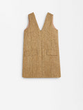 Vestido Corto Con Efecto Brillo
