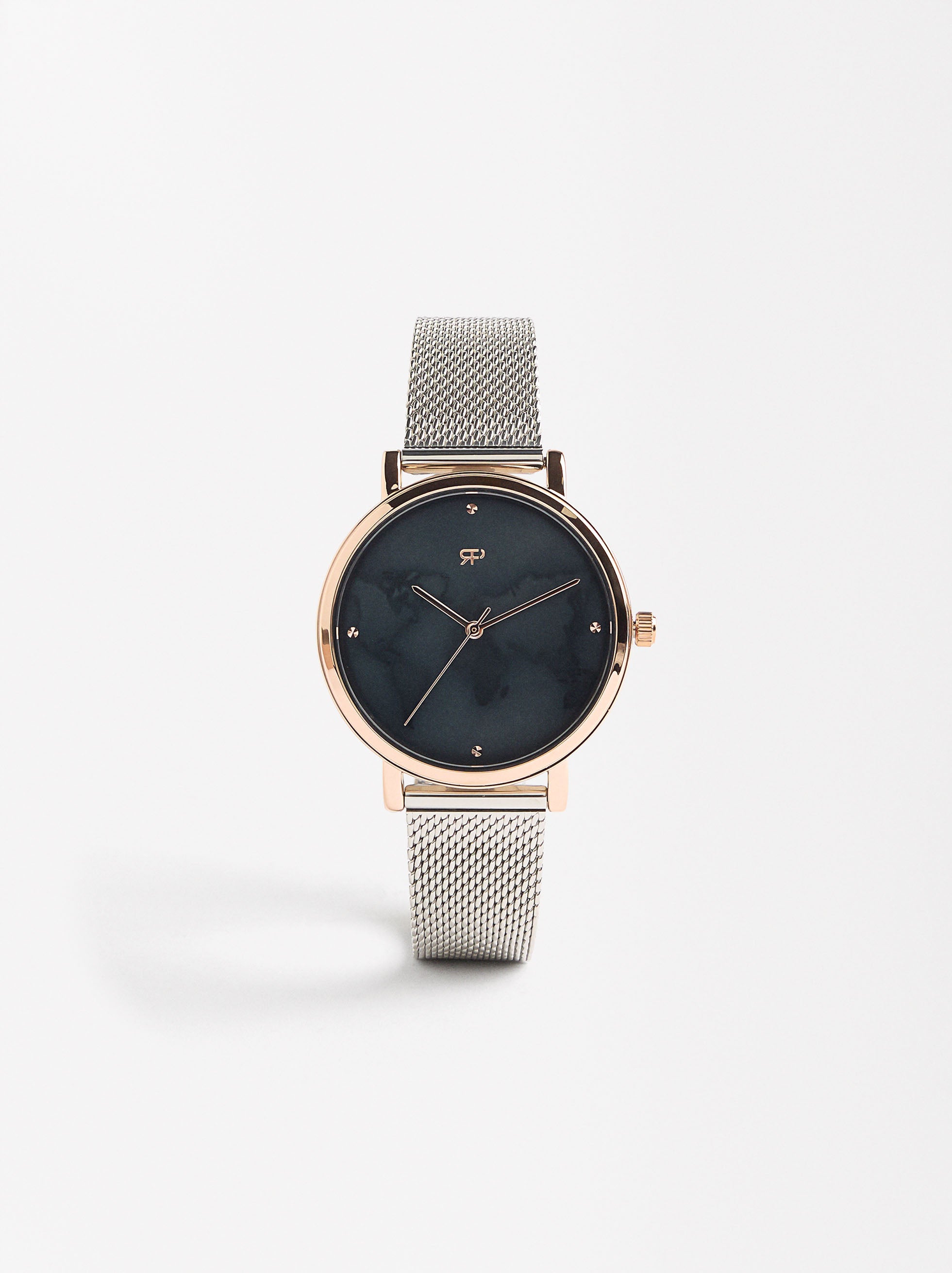 Reloj Pulsera De Malla Metálica De Acero