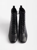 Botines De Tacón Con Cordones