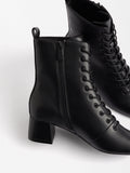 Botines De Tacón Con Cordones