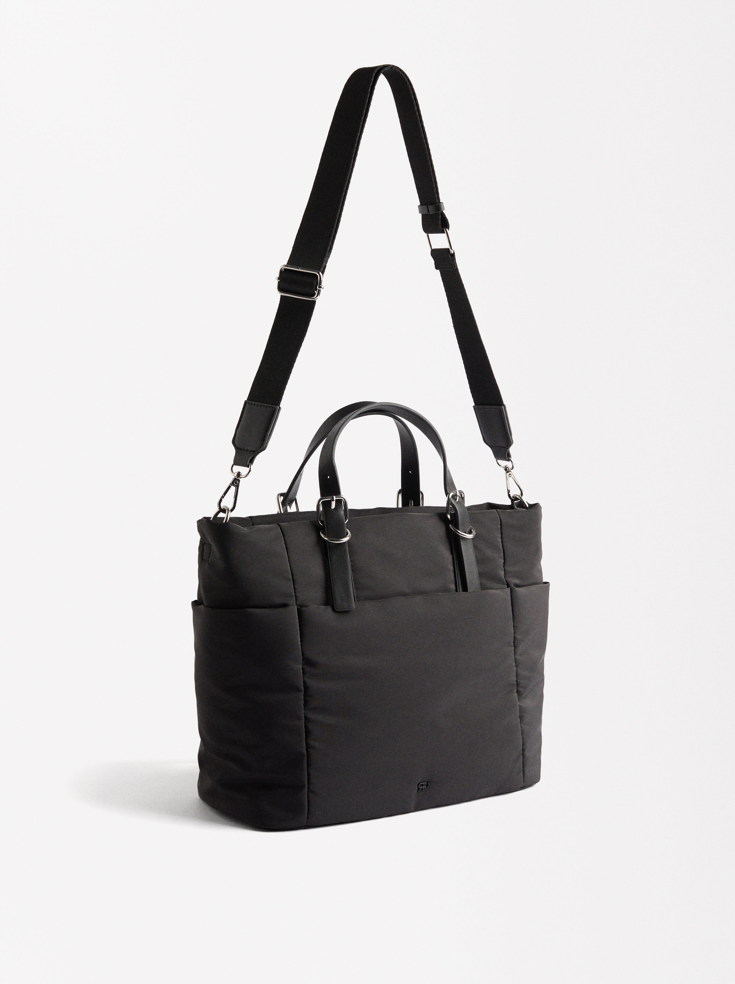 Bolso Tote De Nylon Com Bandolera L