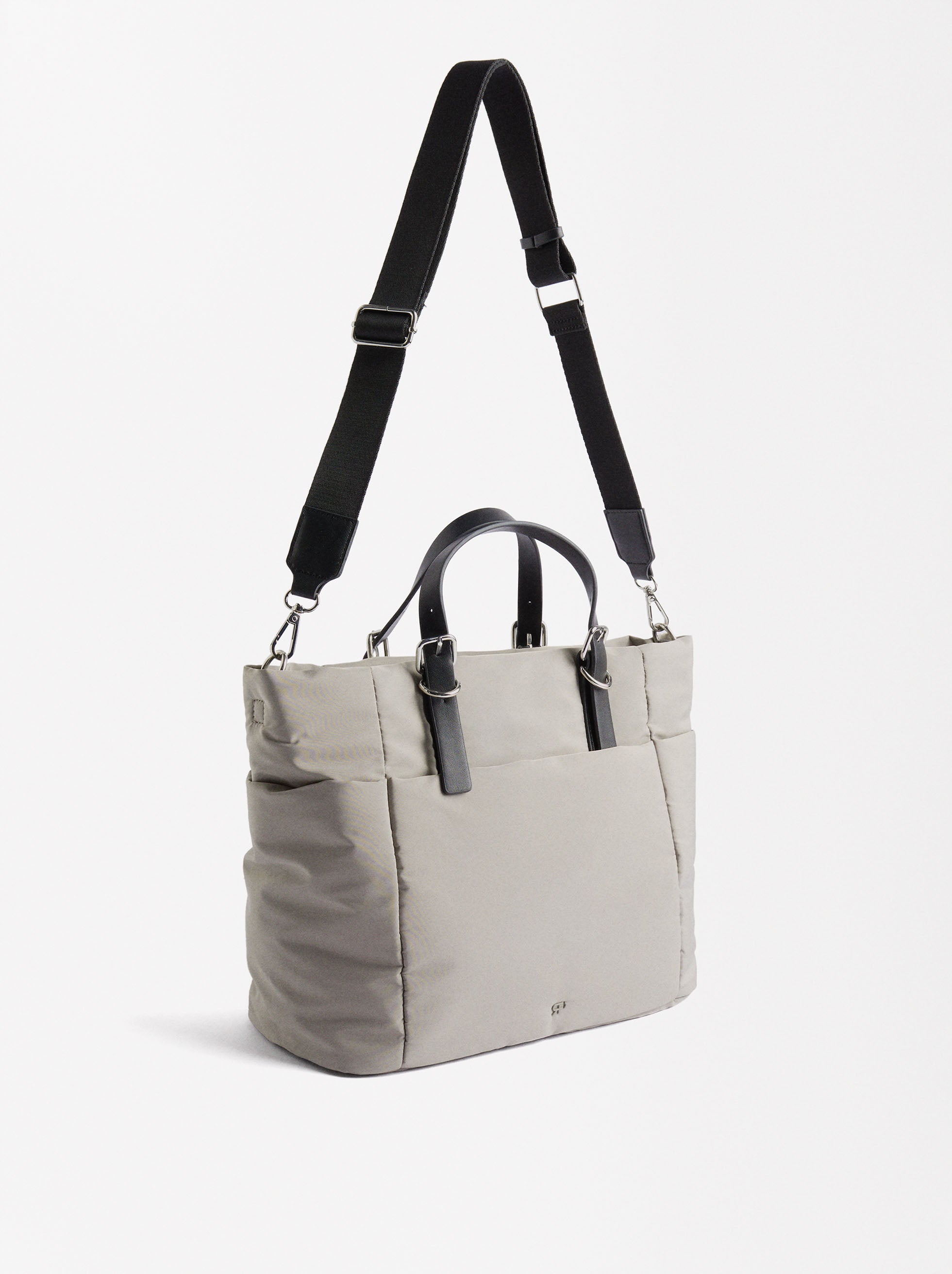 Bolso Tote De Nylon Com Bandolera L