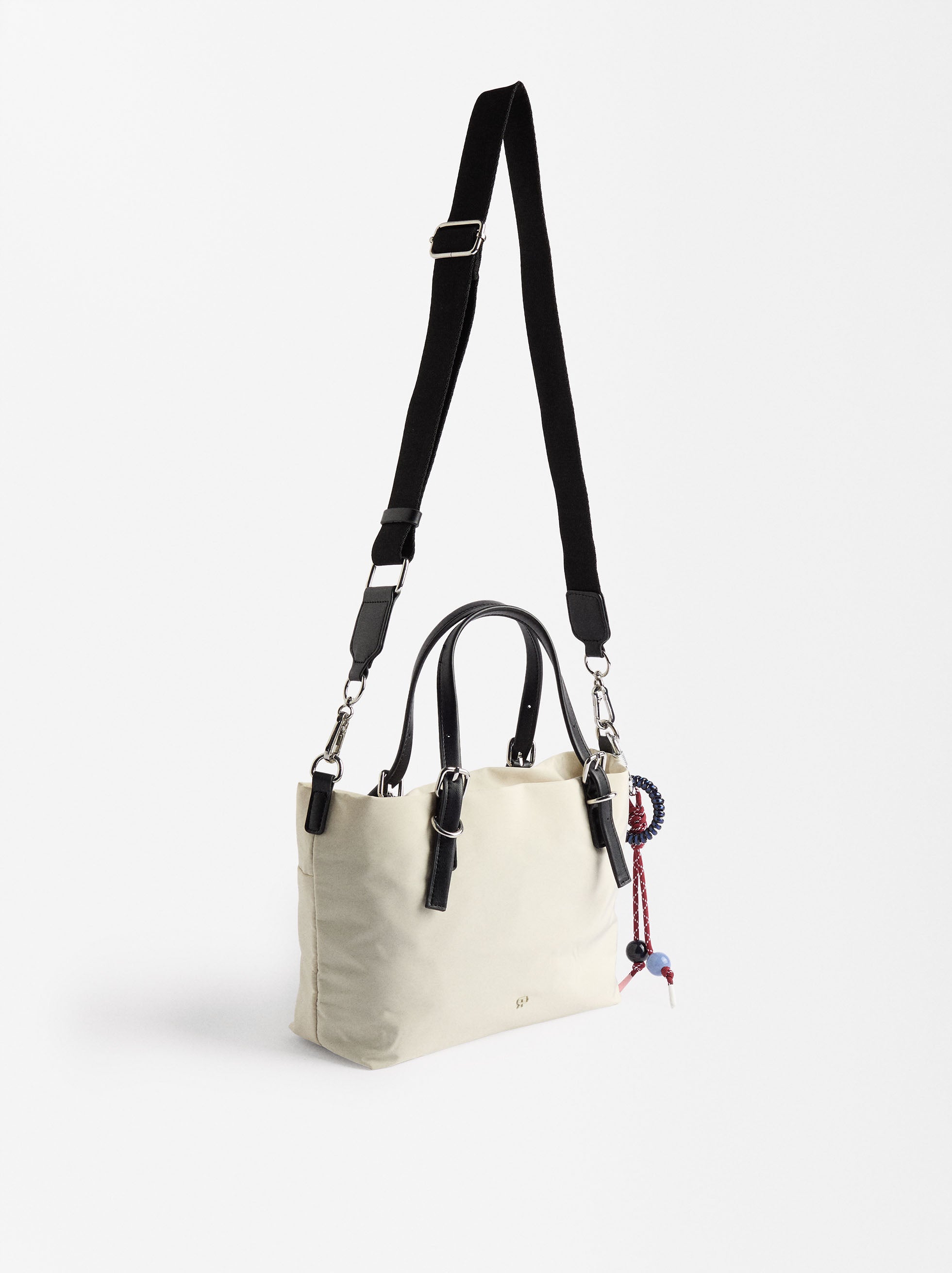 Bolso Tote De Nylon Com Bandolera M