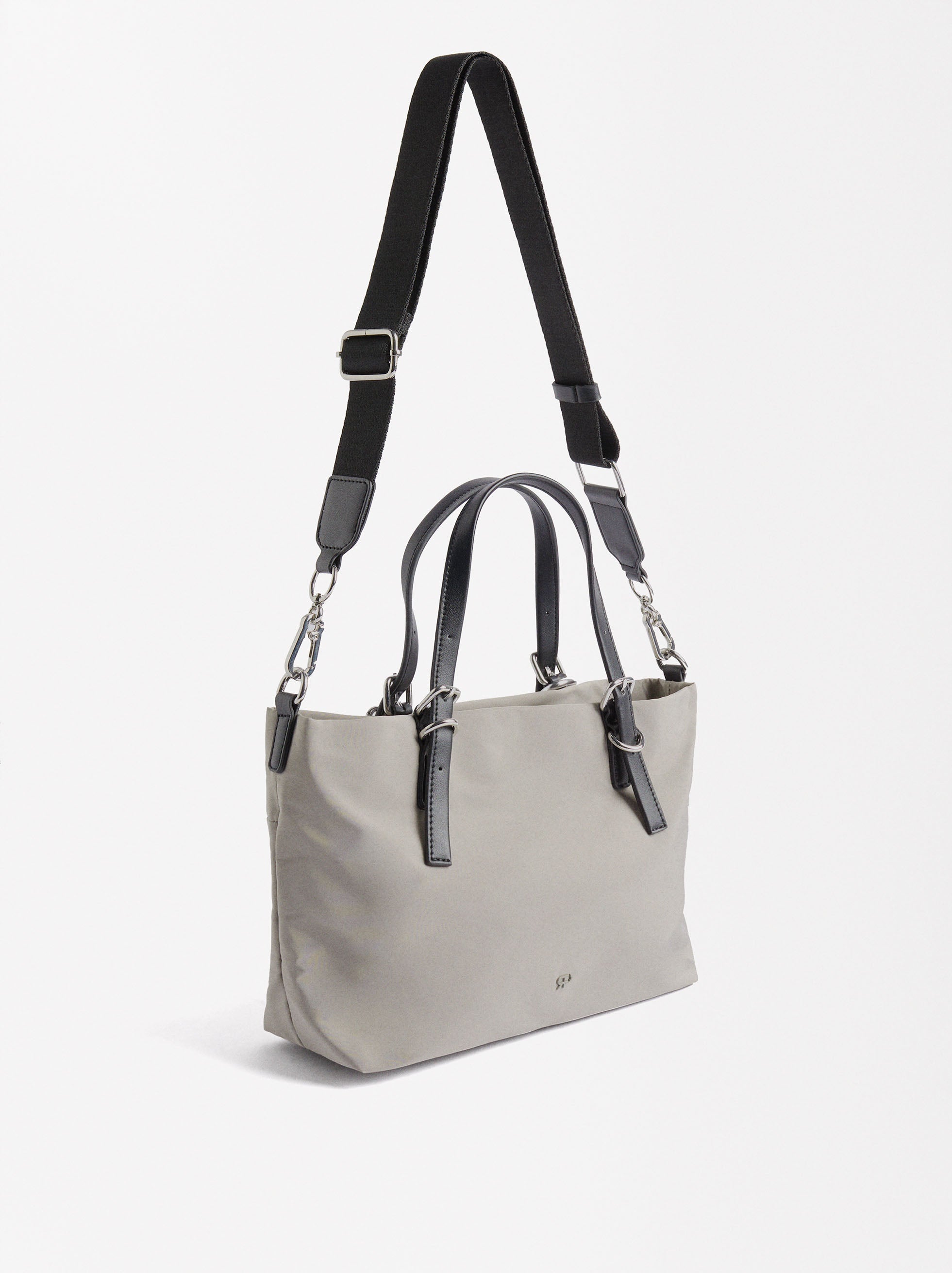 Bolso Tote De Nylon Com Bandolera M