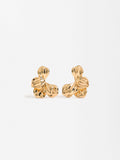 Aretes De Flor Con Relieve