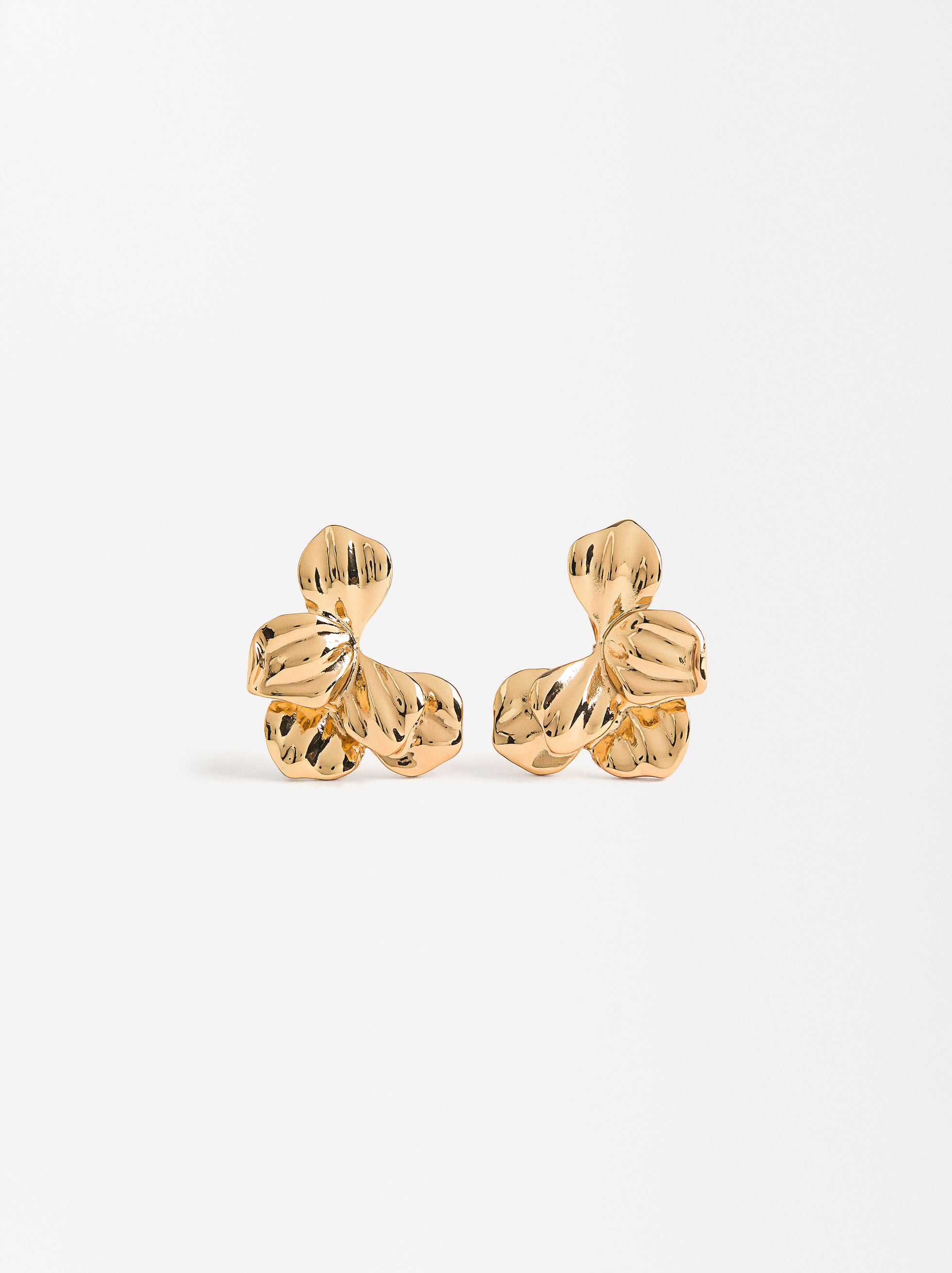 Aretes De Flor Con Relieve