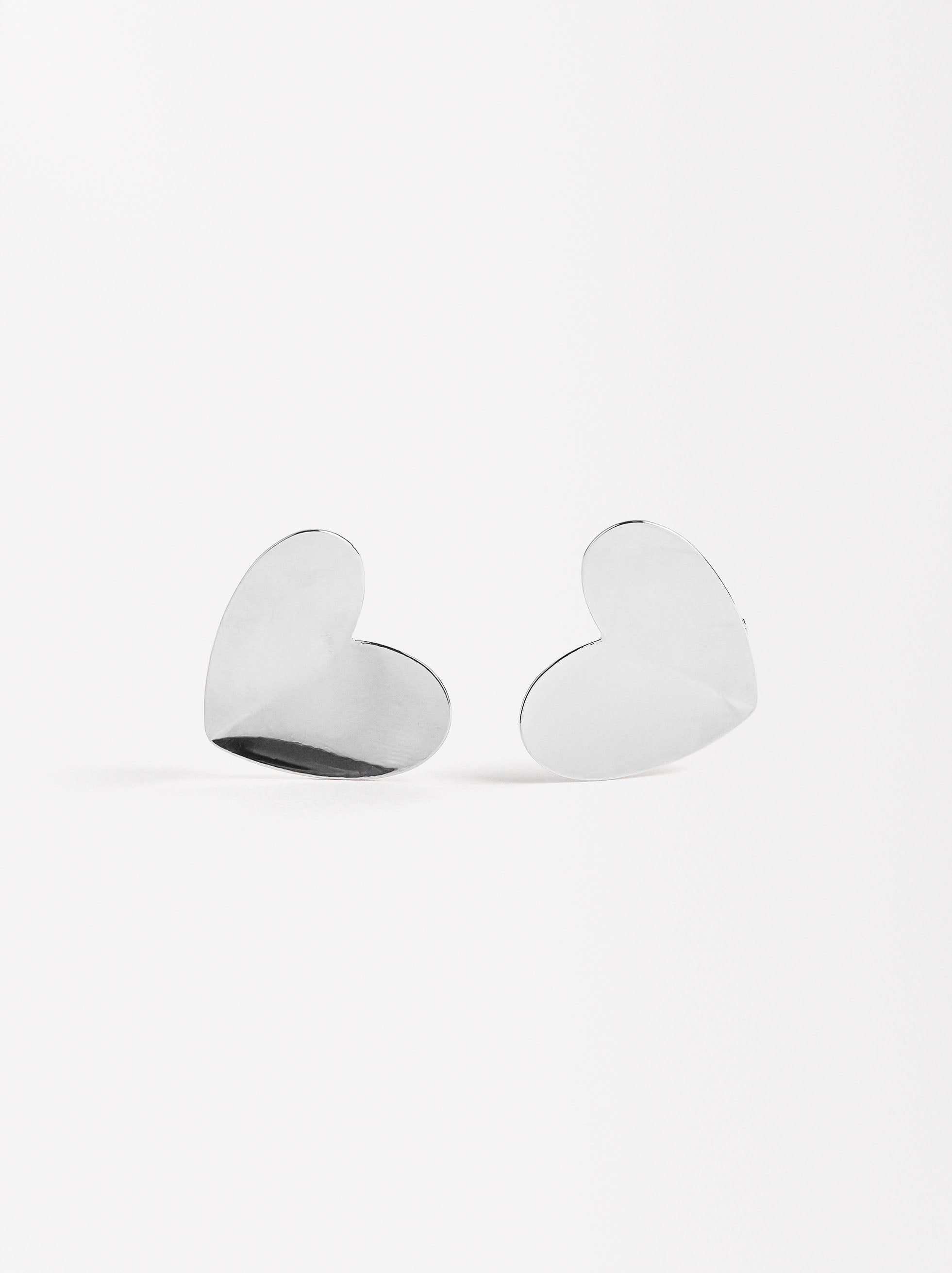 Aretes De Corazón Cóncavo
