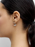 Aretes Con Cristales - Acero Inoxidable