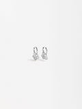 Aretes Con Cristales - Acero Inoxidable