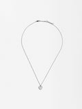 Collar Corto Con Corazón De Cristales - Acero Inoxidable
