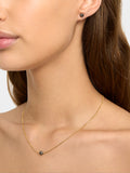Set Collar Y Pendientes Con Cristales - Acero Inoxidable