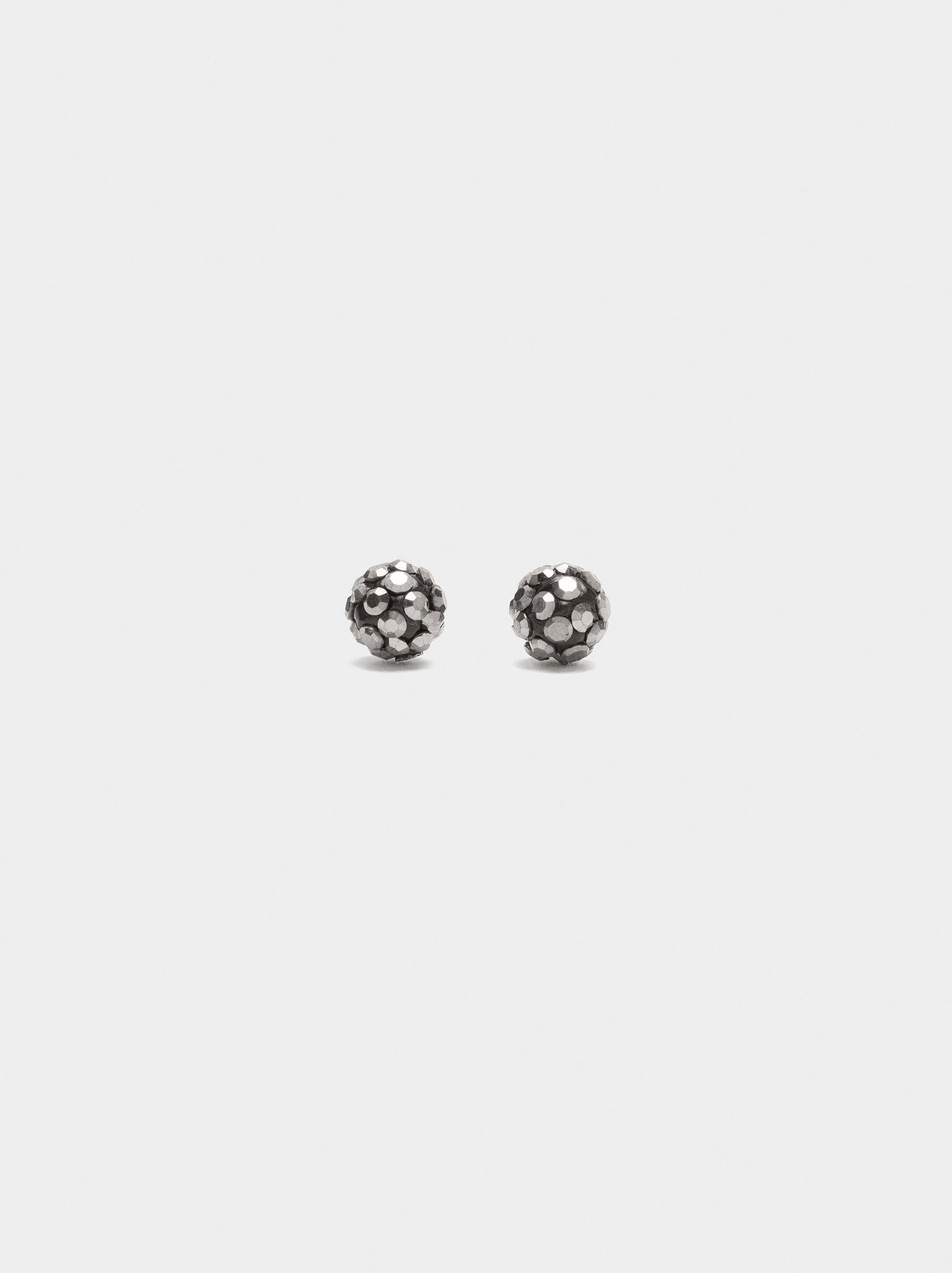 Set Collar Y Pendientes Con Cristales - Acero Inoxidable