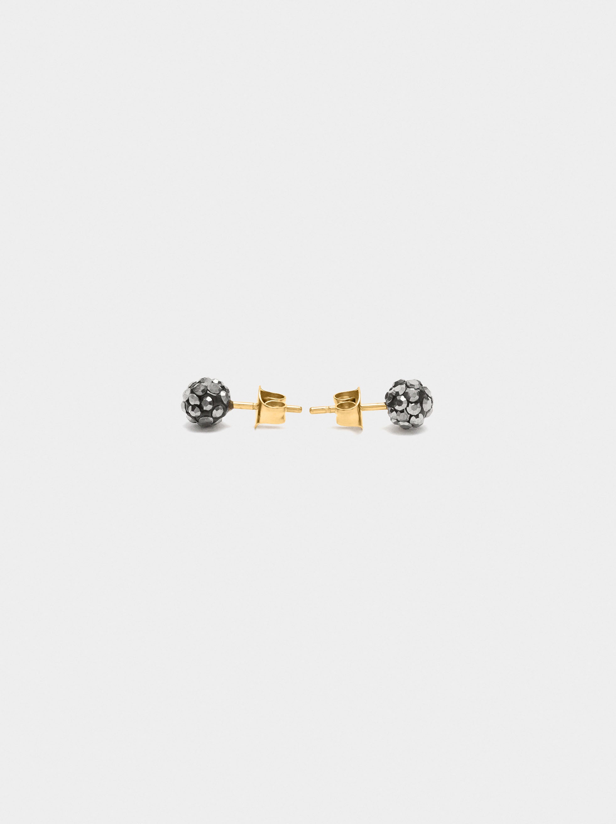 Set Collar Y Pendientes Con Cristales - Acero Inoxidable