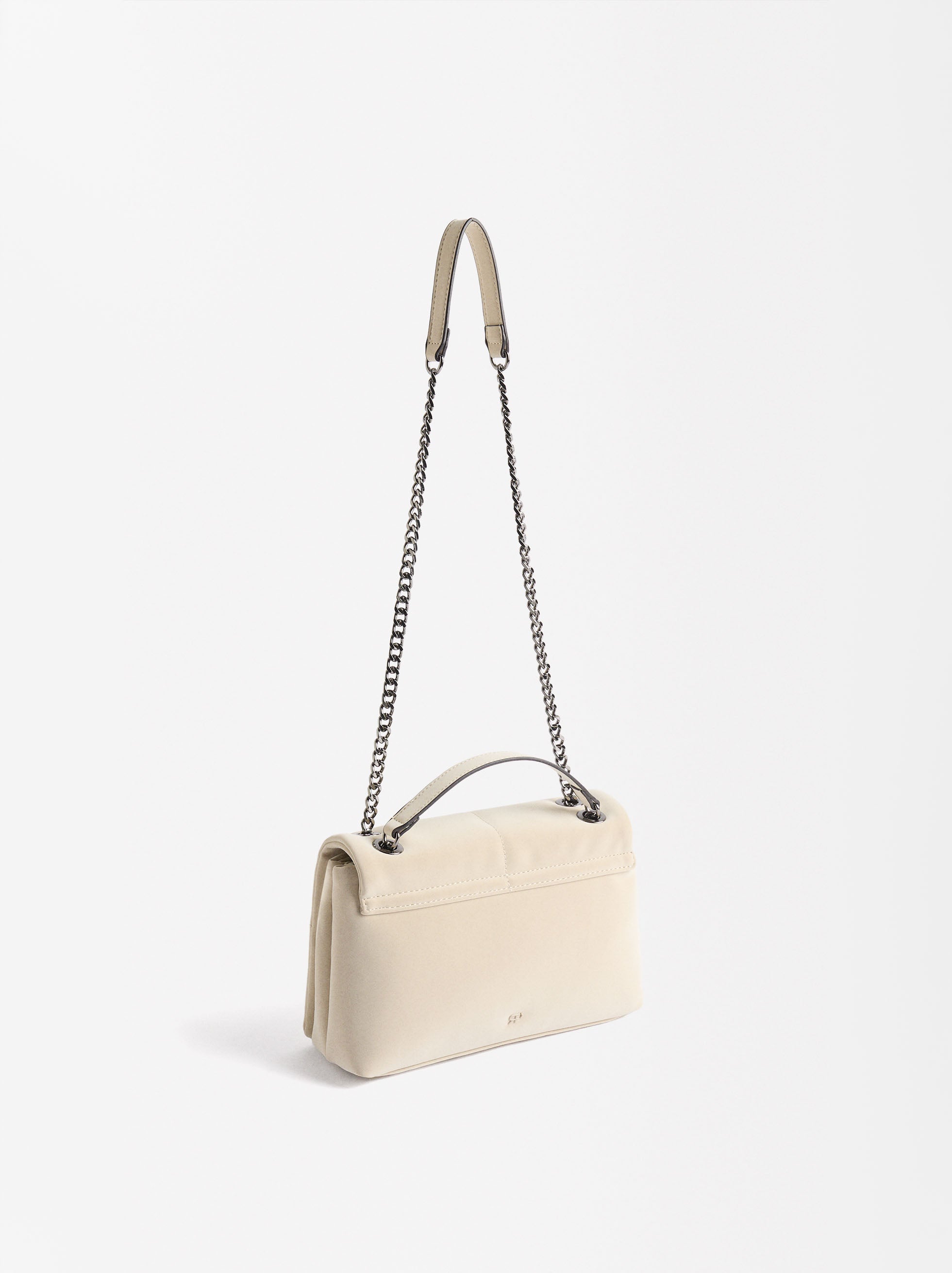 Cartera De Hombro Con Textura Suave