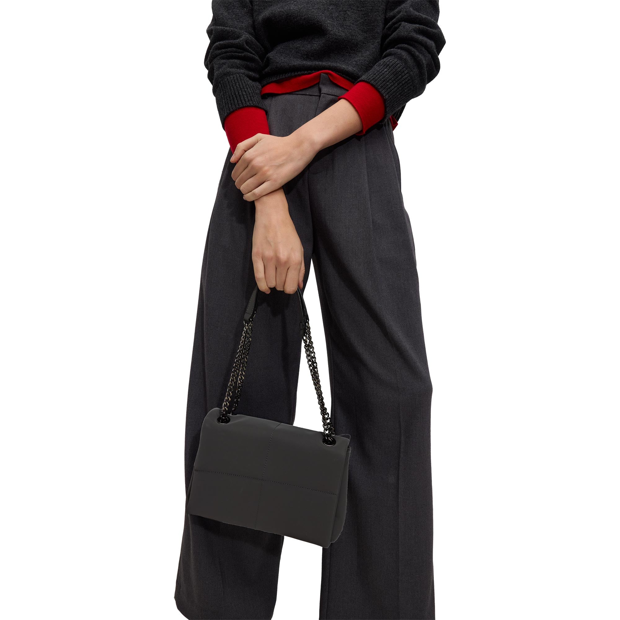 Bolso De Hombro Con Textura Suave