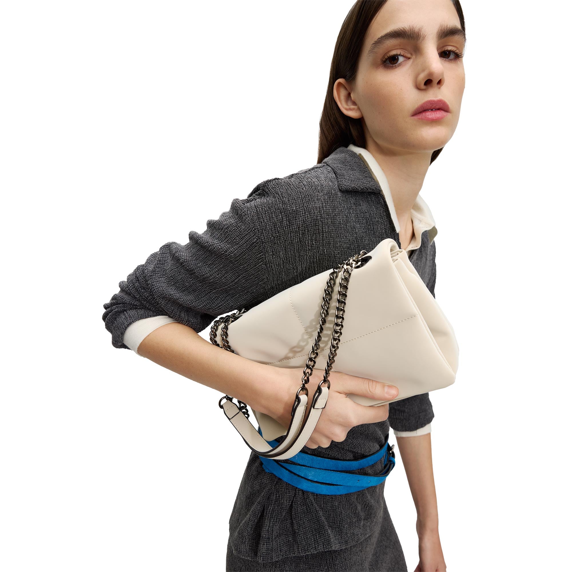Bolso De Hombro Con Textura Suave
