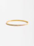 Pulsera Rígida Con Cristales - Acero Inoxidable
