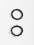 Conjunto Ligas Para El Pelo Con Perlas
