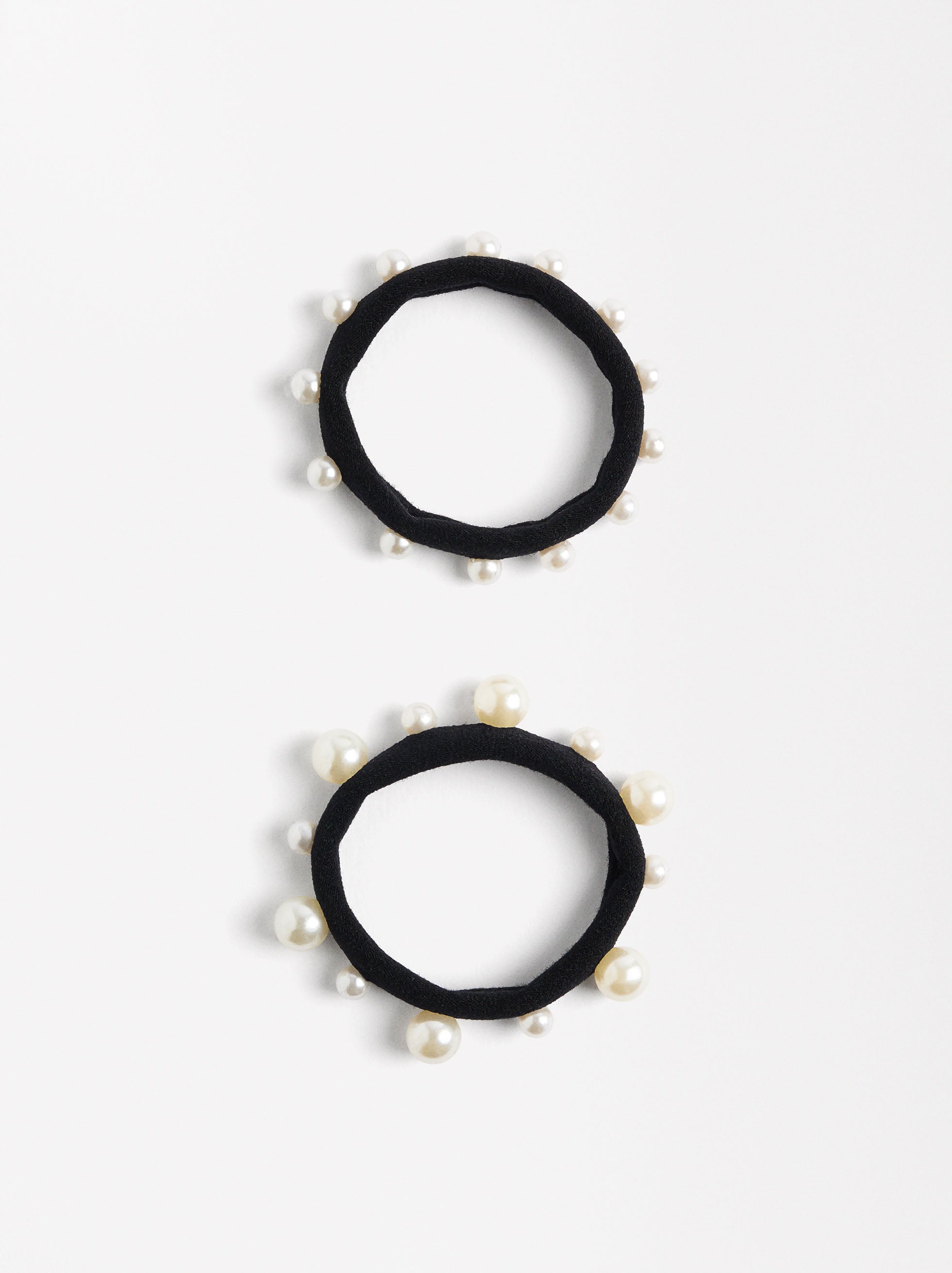 Conjunto Ligas Para El Pelo Con Perlas