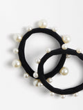 Conjunto Ligas Para El Pelo Con Perlas