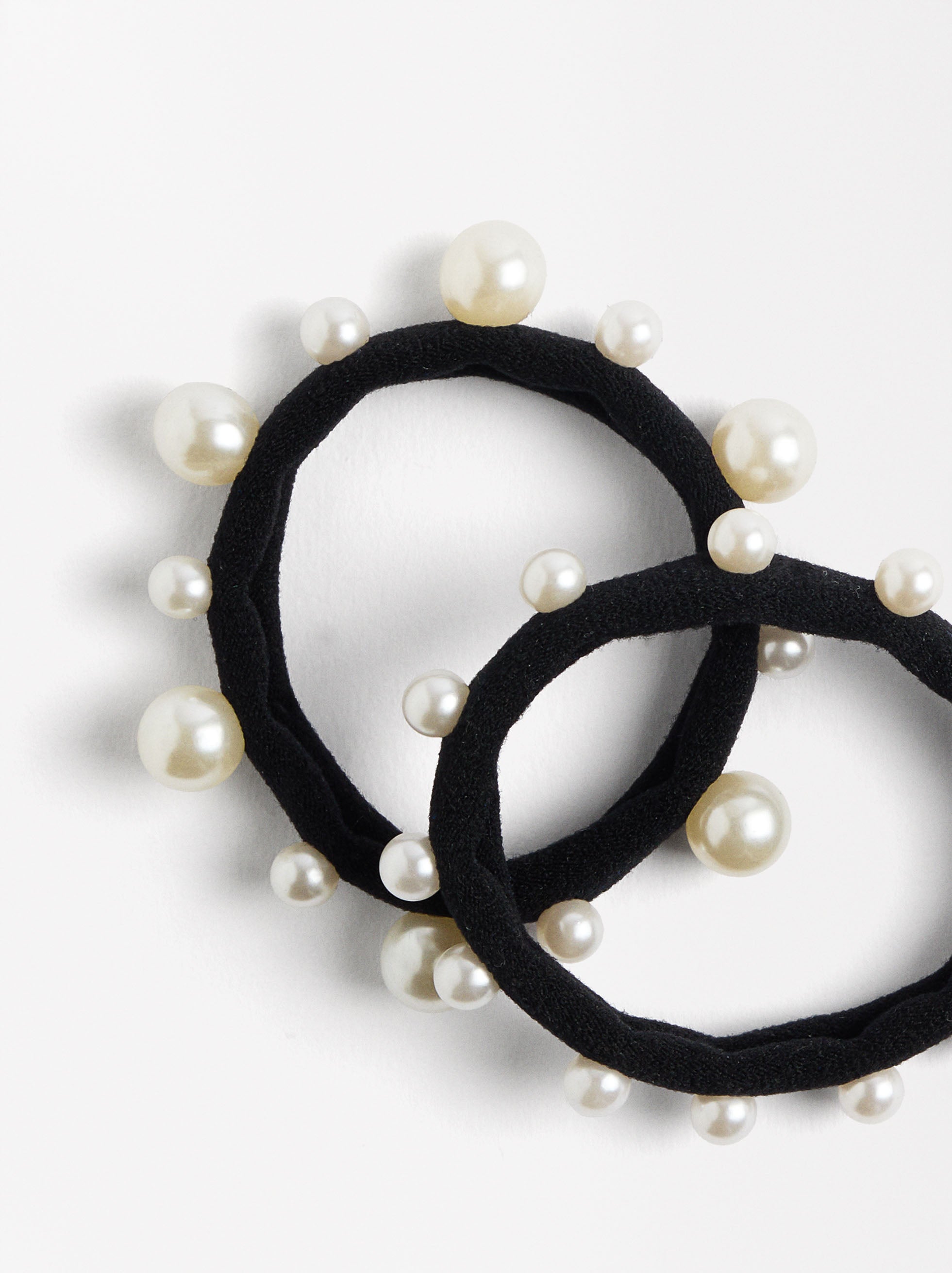 Conjunto Ligas Para El Pelo Con Perlas