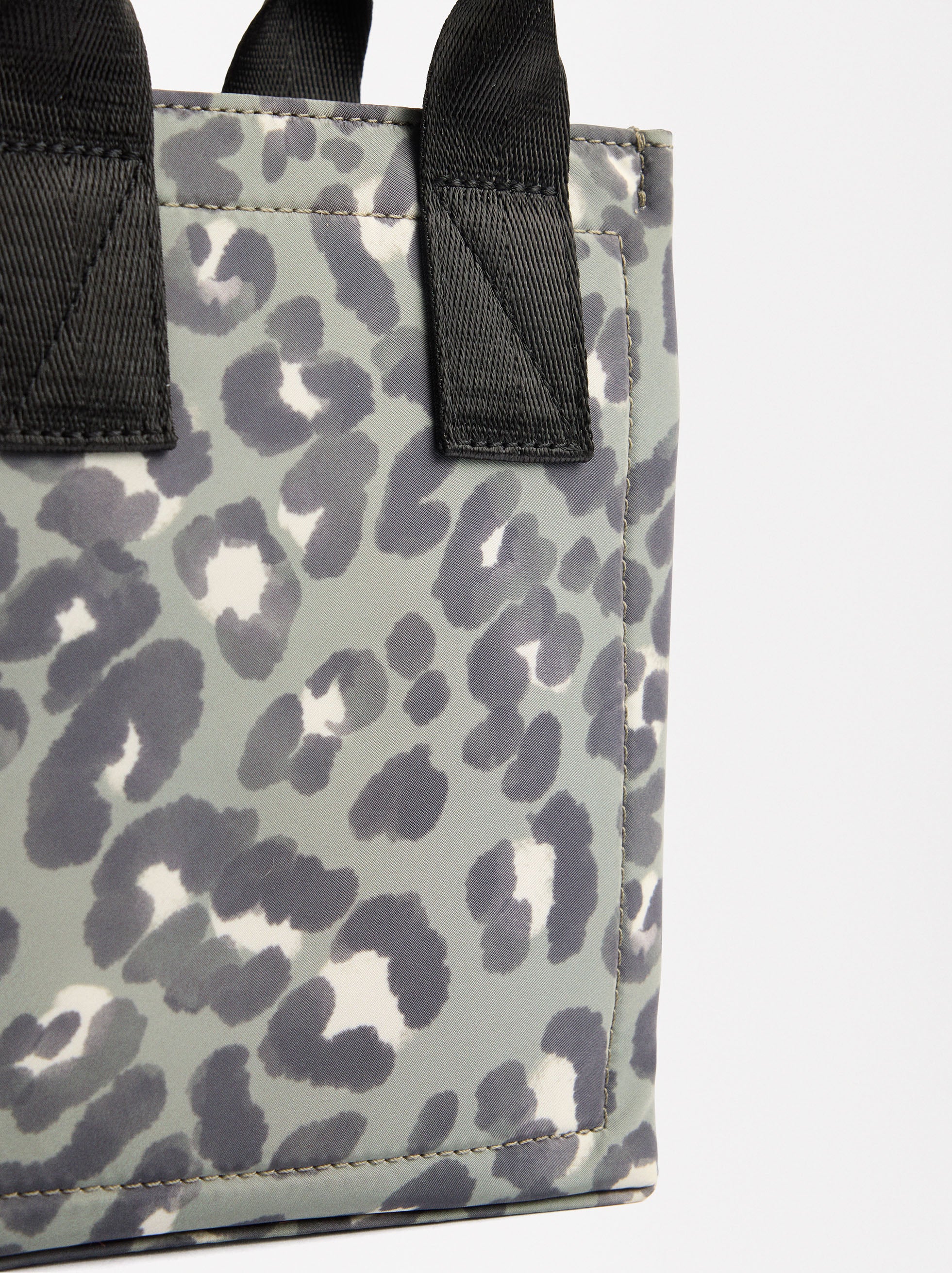 Bolso Tote De Nylon Estampada