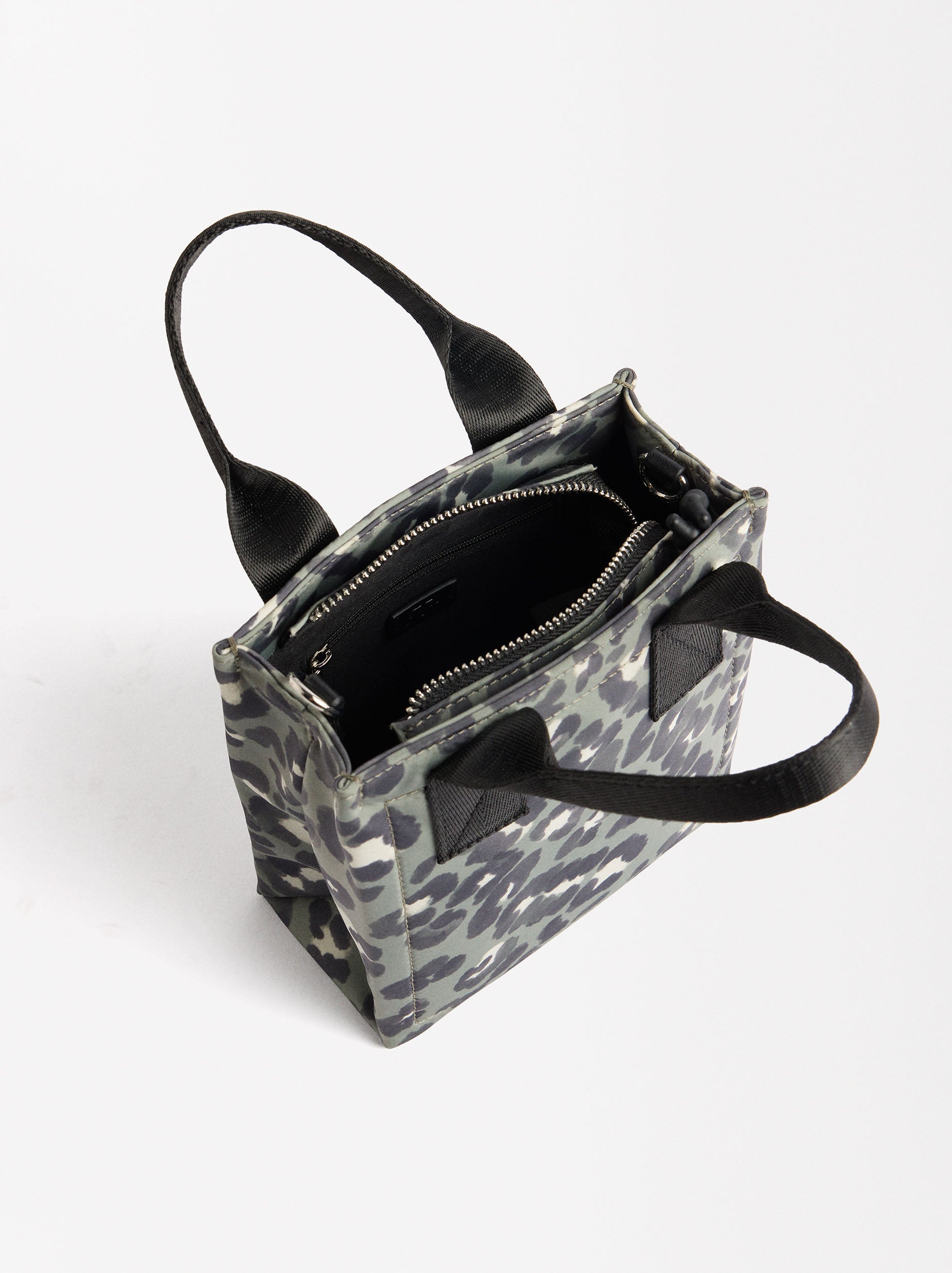 Bolso Tote De Nylon Estampada
