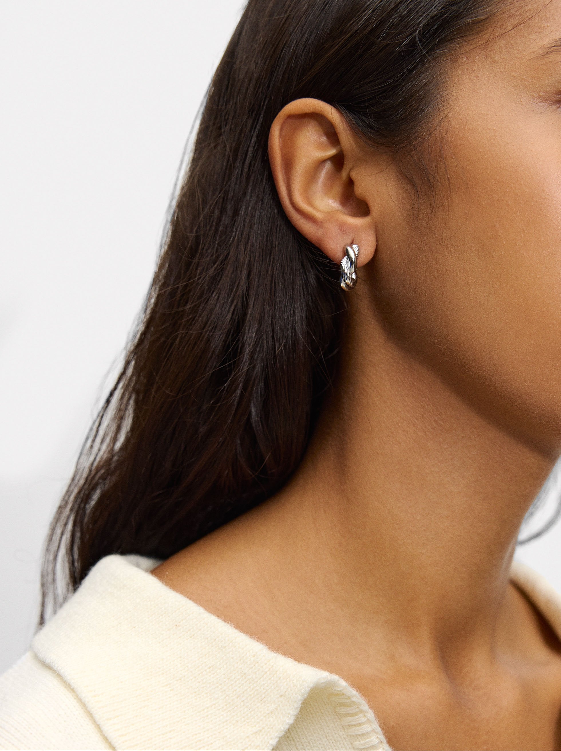 Aretes Trenzados - Acero Inoxidable