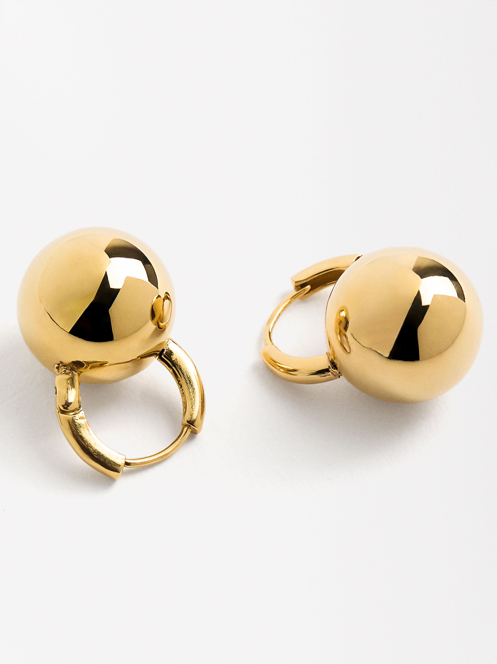 Aretes Con Esfera - Acero Inoxidable