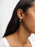 Aretes Con Perlas De Agua Dulce - Acero Inoxidable