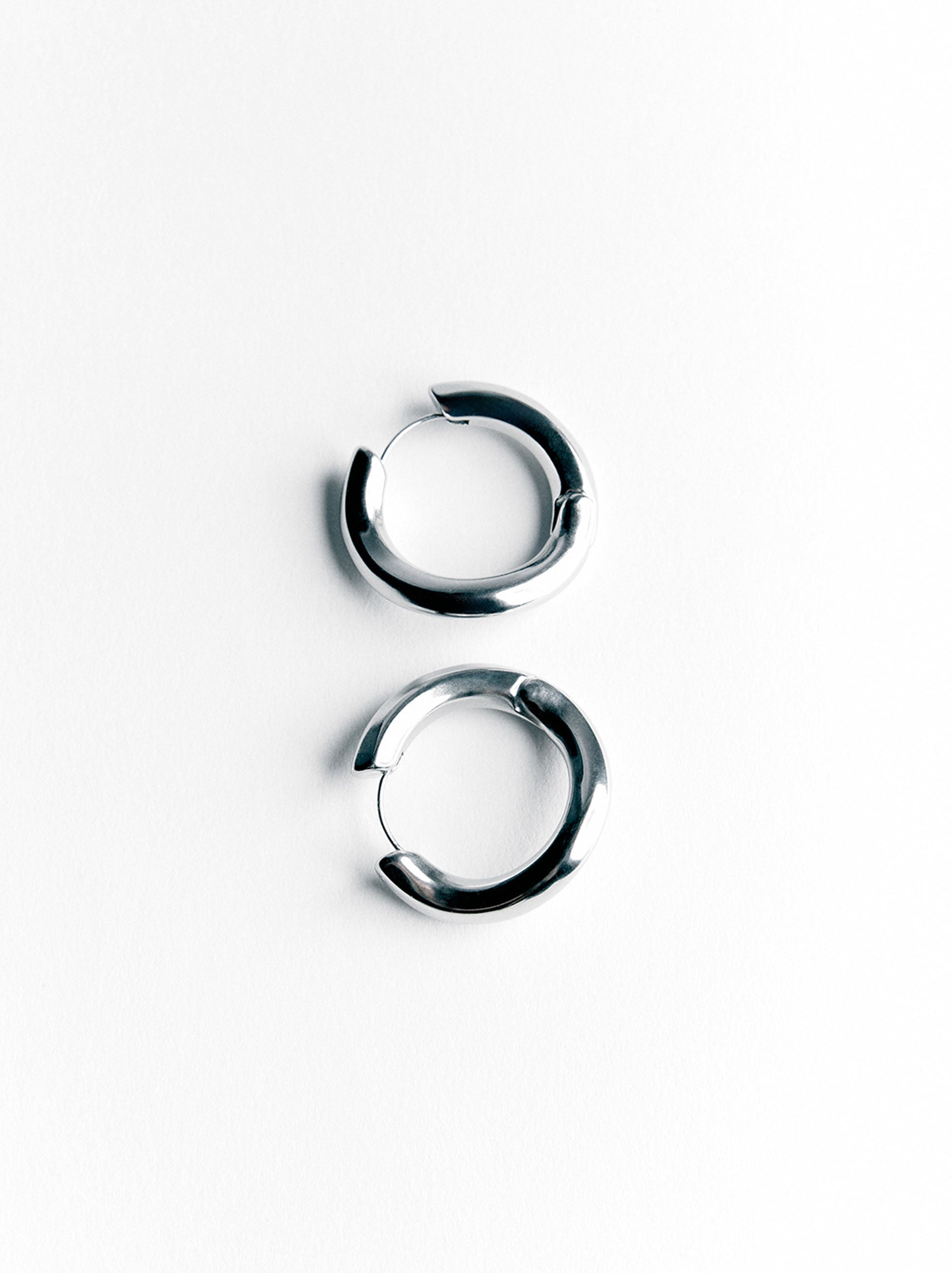 Aretes Maxi Con Ondas - Acero Inoxidable