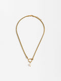 Collar Con Perla De Agua Dulce - Acero Inoxidable