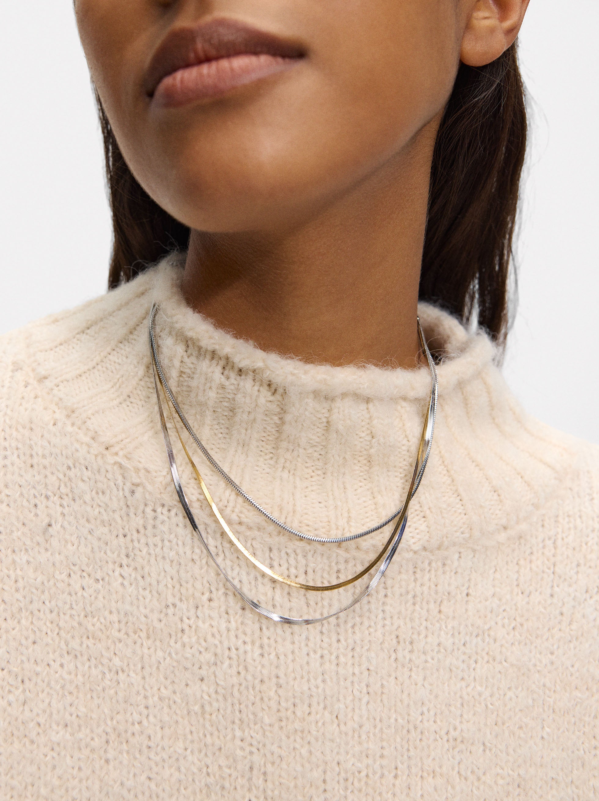 Collar Triple Bicolor - Acero Inoxidable