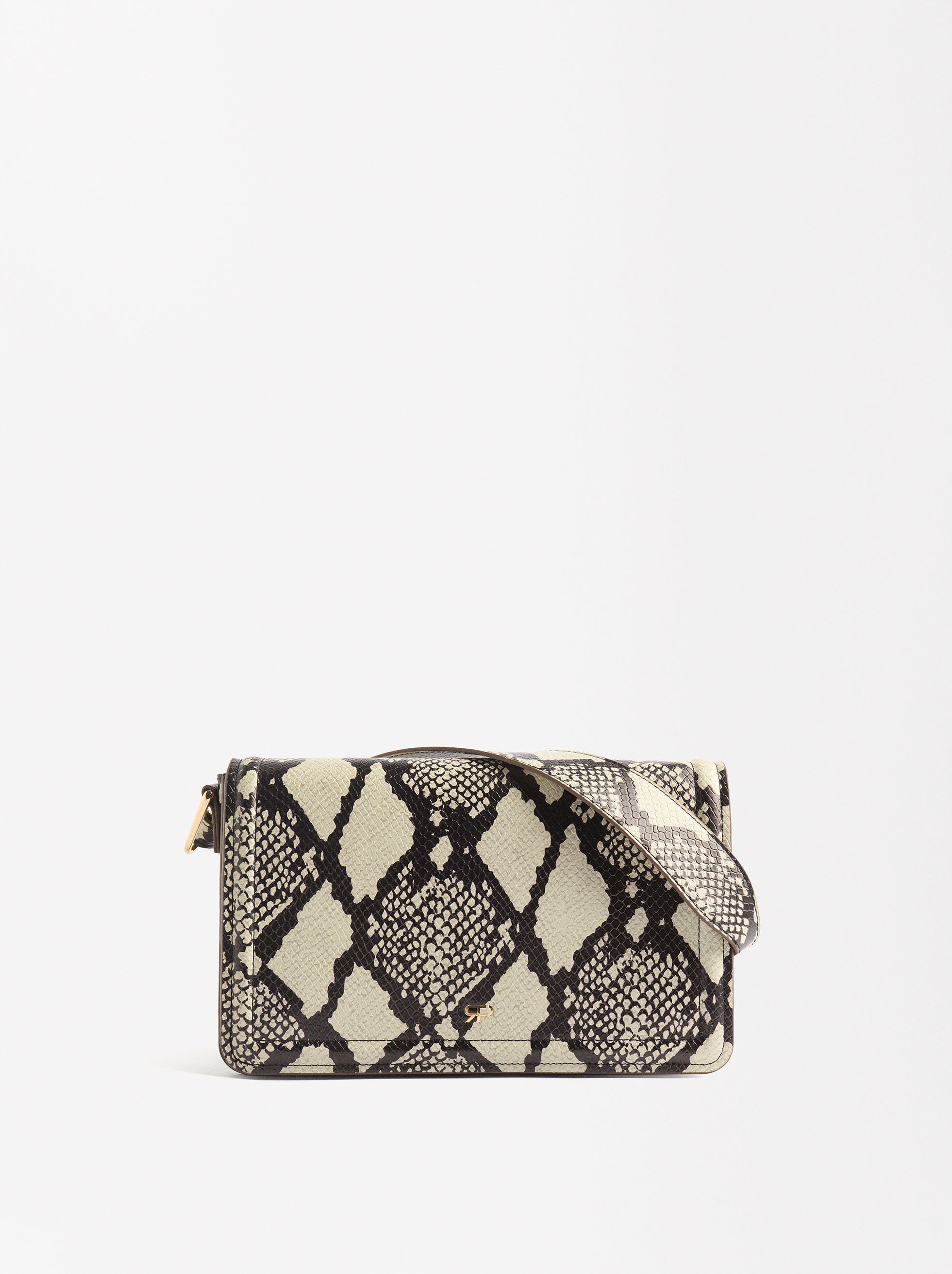 Bolso De Hombro Con Estampado Y Grabado Animal