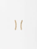 Aretes Con Cristales - Acero Inoxidable