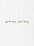 Aretes Con Cristales - Acero Inoxidable
