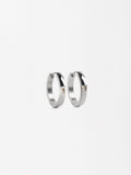 Aretes Medianos Con Zirconias - Acero Inoxidable