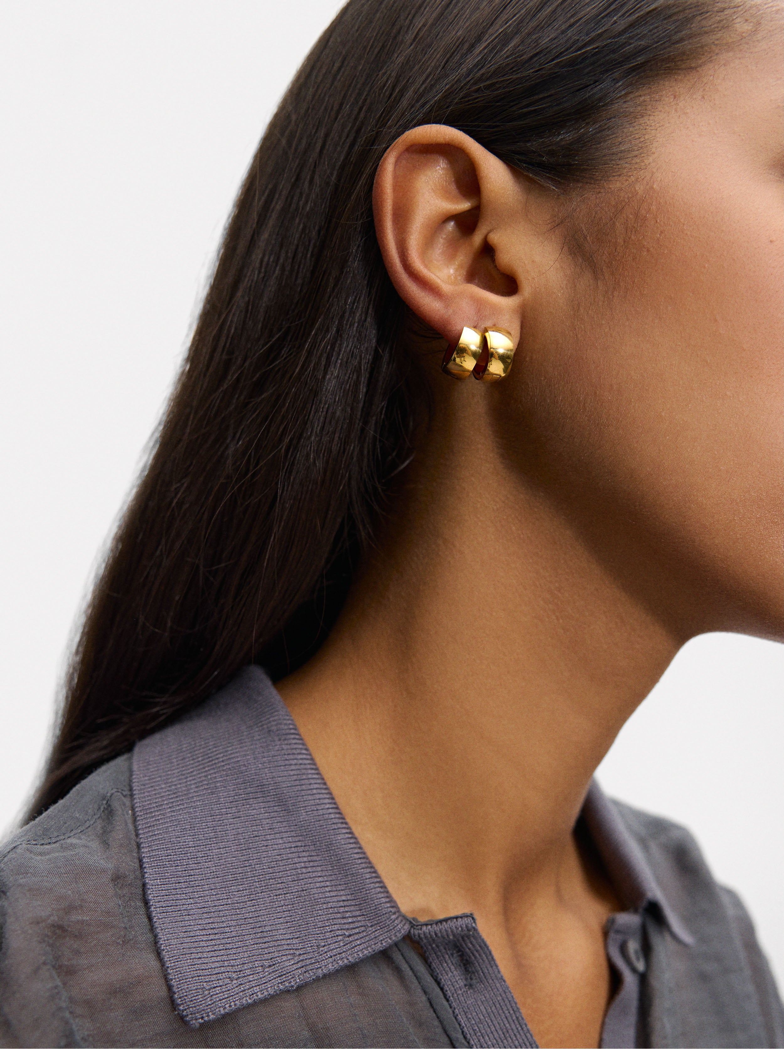 Aretes Grandes - Acero Inoxidable