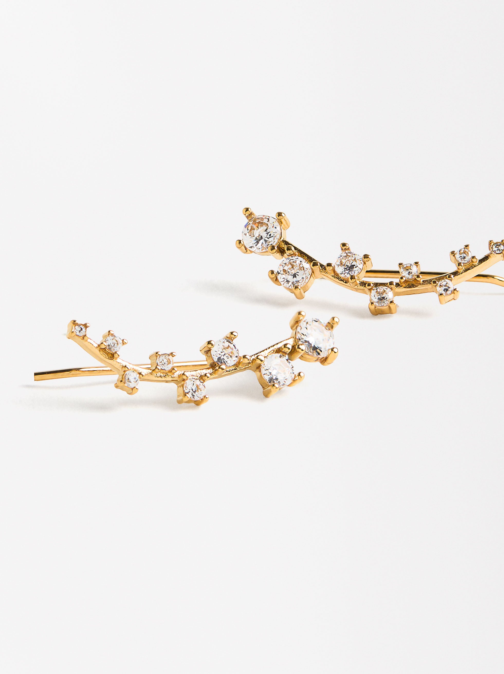 Aretes Con Cristales - Acero Inoxidable