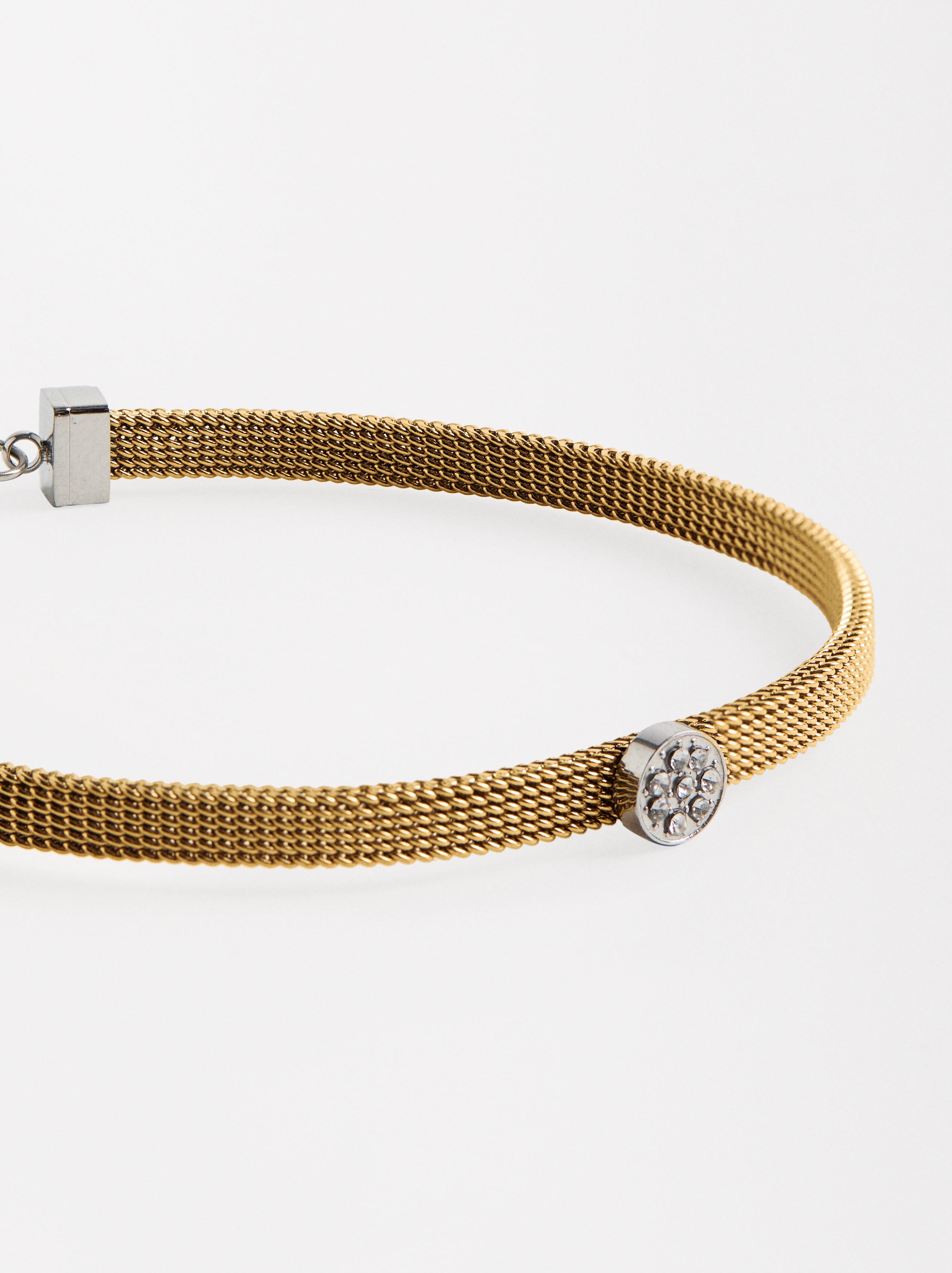 Pulsera Con Cristal - Acero Inoxidable