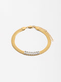 Pulsera Con Cristales - Acero Inoxidable